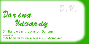 dorina udvardy business card